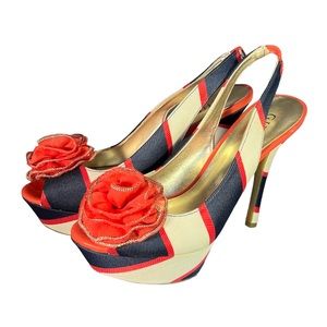 Guess Dreamboats sling back heels Size 6 1/2 M